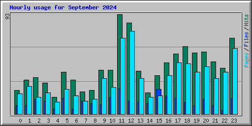 Hourly usage for September 2024