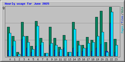 Hourly usage for June 2025