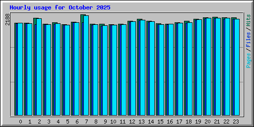 Hourly usage for October 2025