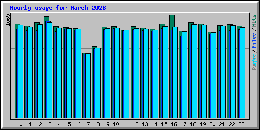Hourly usage for March 2026